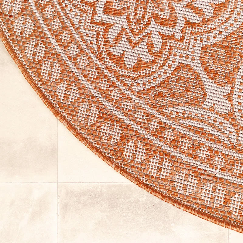 In- & Outdoor Teppich Rund - Summer Oriental Terracotta