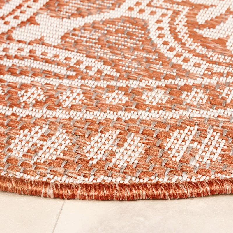 In- & Outdoor Teppich Rund - Summer Oriental Terracotta