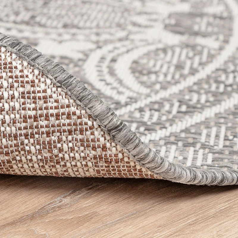 In- & Outdoor Teppich Rund - Summer Oriental Hellgrau
