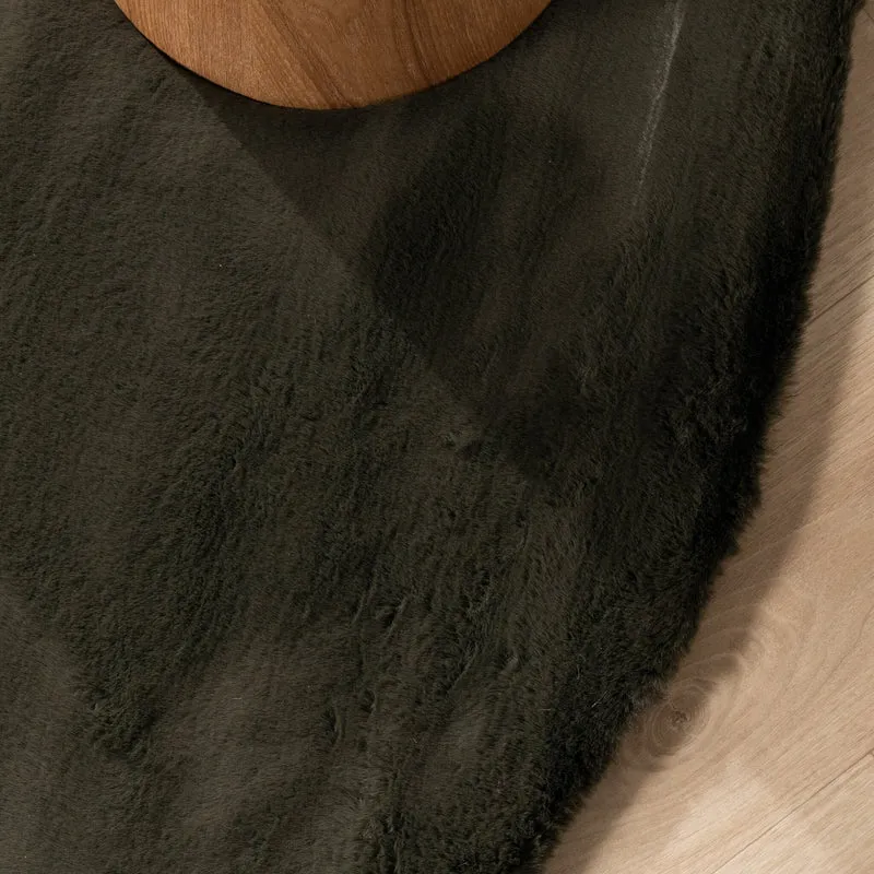 Hochflor Teppich Rund - Comfy Supreme Grün
