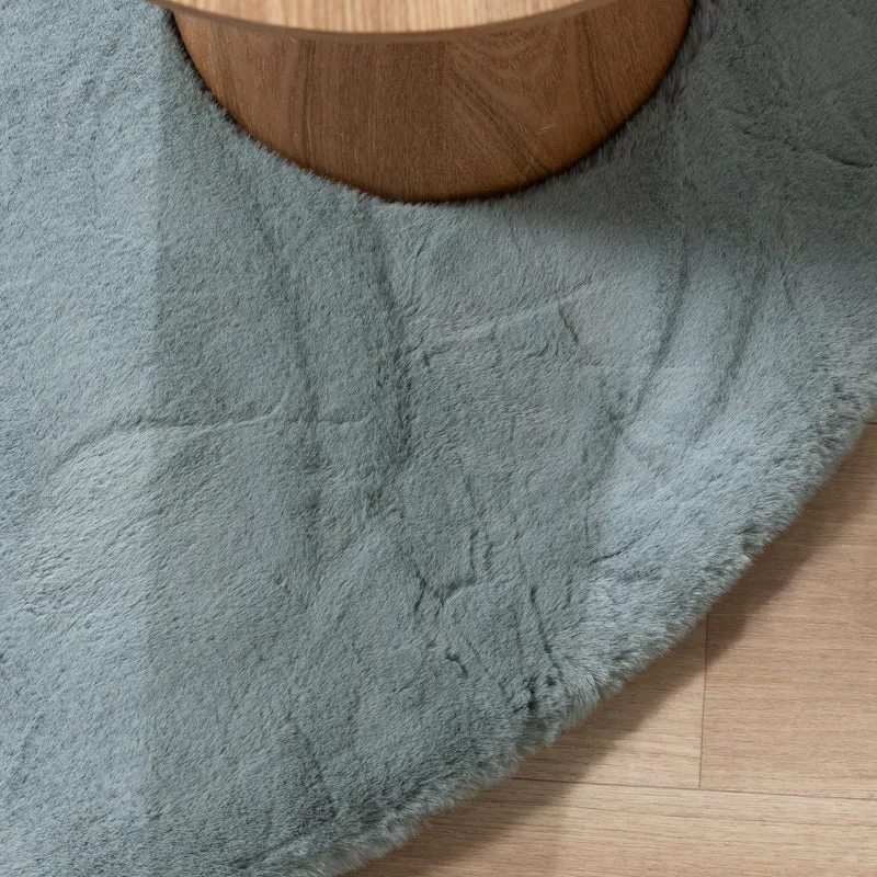 Hochflor Teppich Rund - Comfy Supreme Türkis