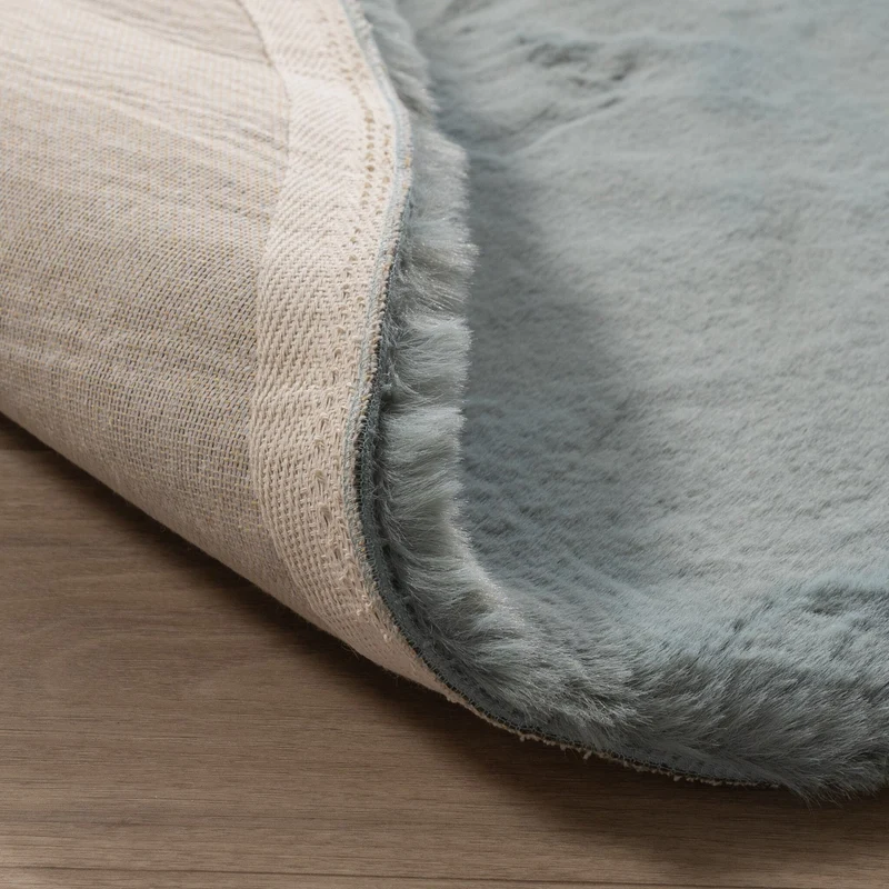 Hochflor Teppich Rund - Comfy Supreme Türkis