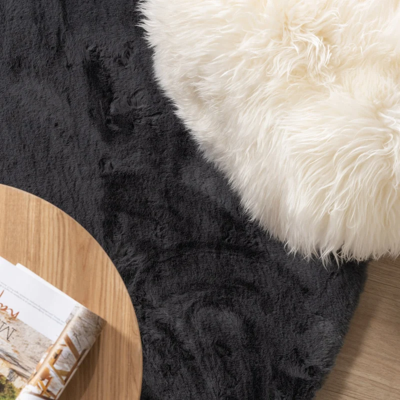 Hochflor Teppich Rund - Comfy Supreme Anthrazit