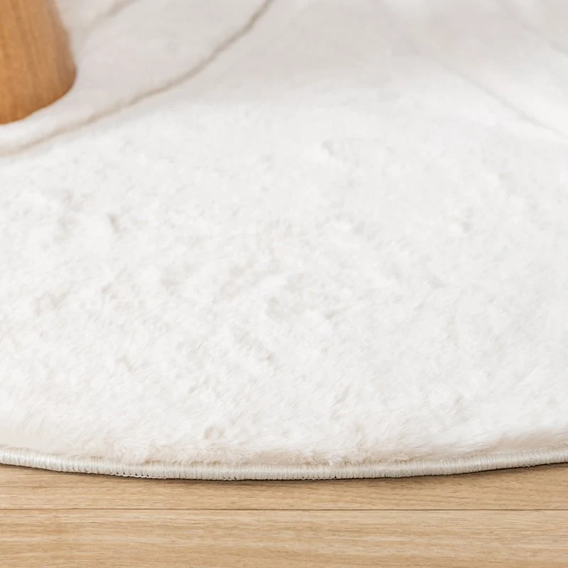 Hochflor Teppich Rund - Carvy Arches Creme