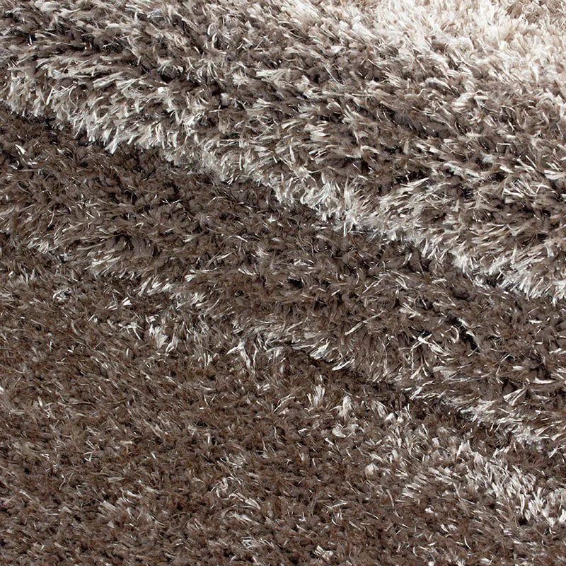 Hochflor Teppich Rund - Blushy Taupe