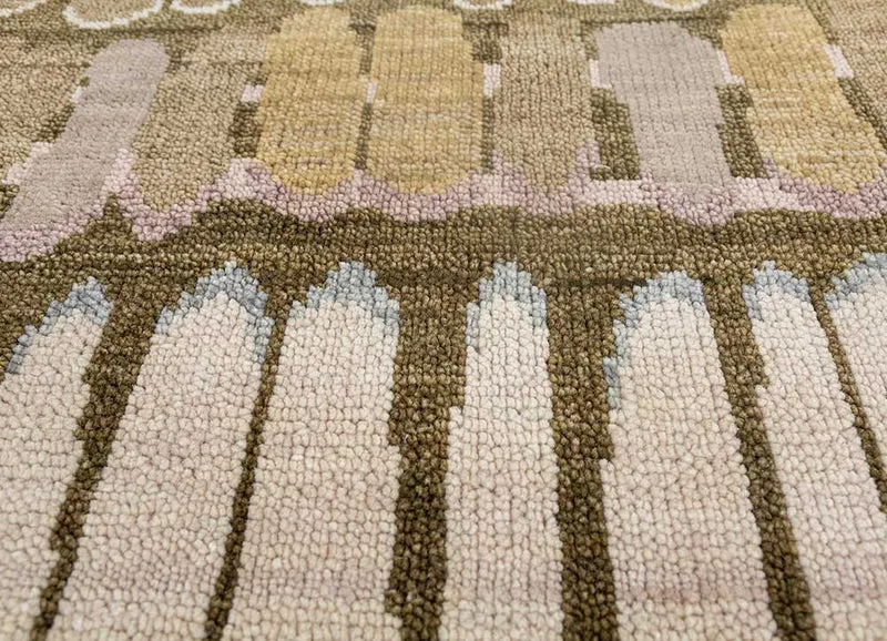 Wollteppich - 60 x 90 cm - braun