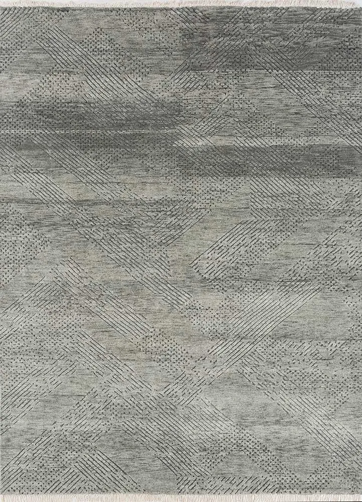 Wollteppich - 240 x 300 cm - grau