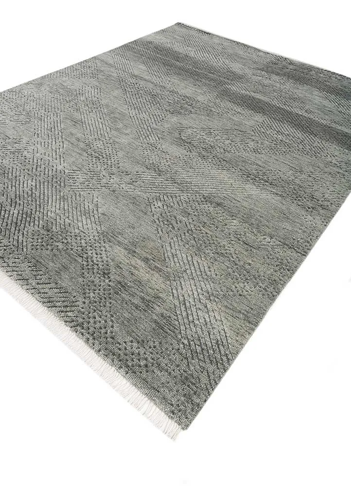 Wollteppich - 240 x 300 cm - grau