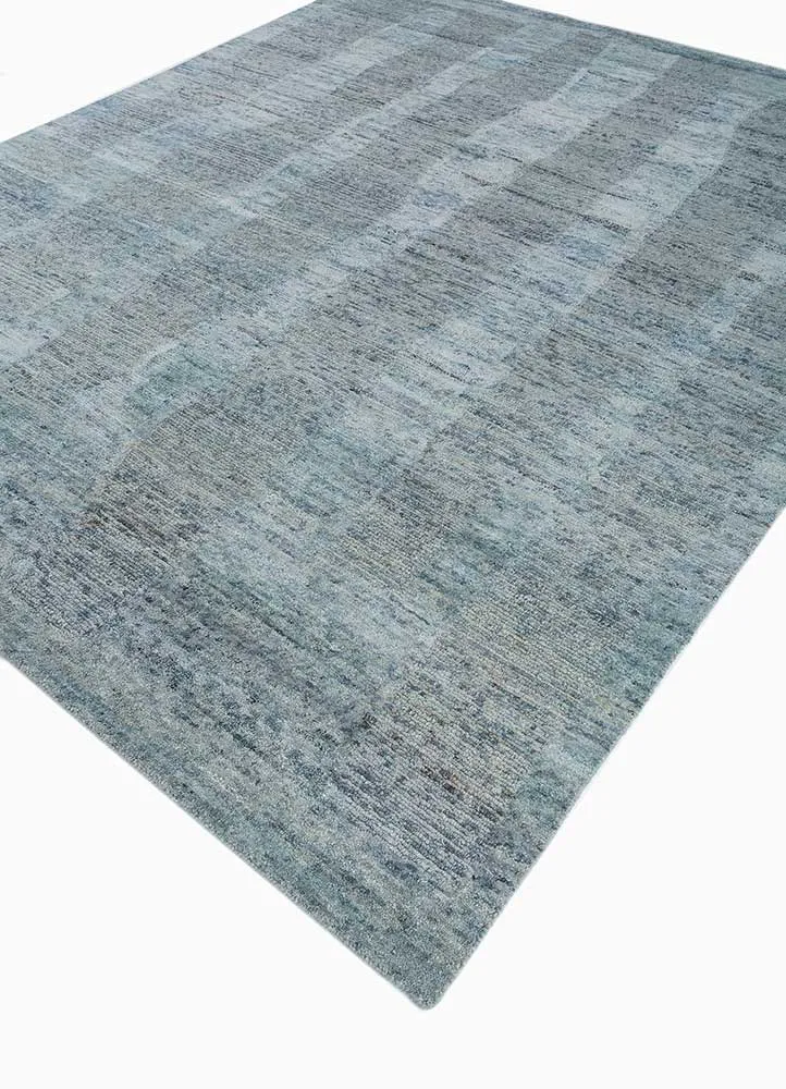 Wollteppich - 240 x 300 cm - blau