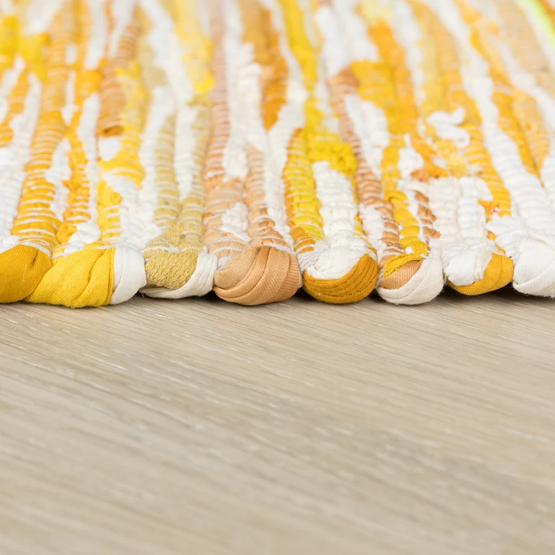 MY-RUG Chindi "Rajesh", hergestellt aus Baumwollresten, handgewebt