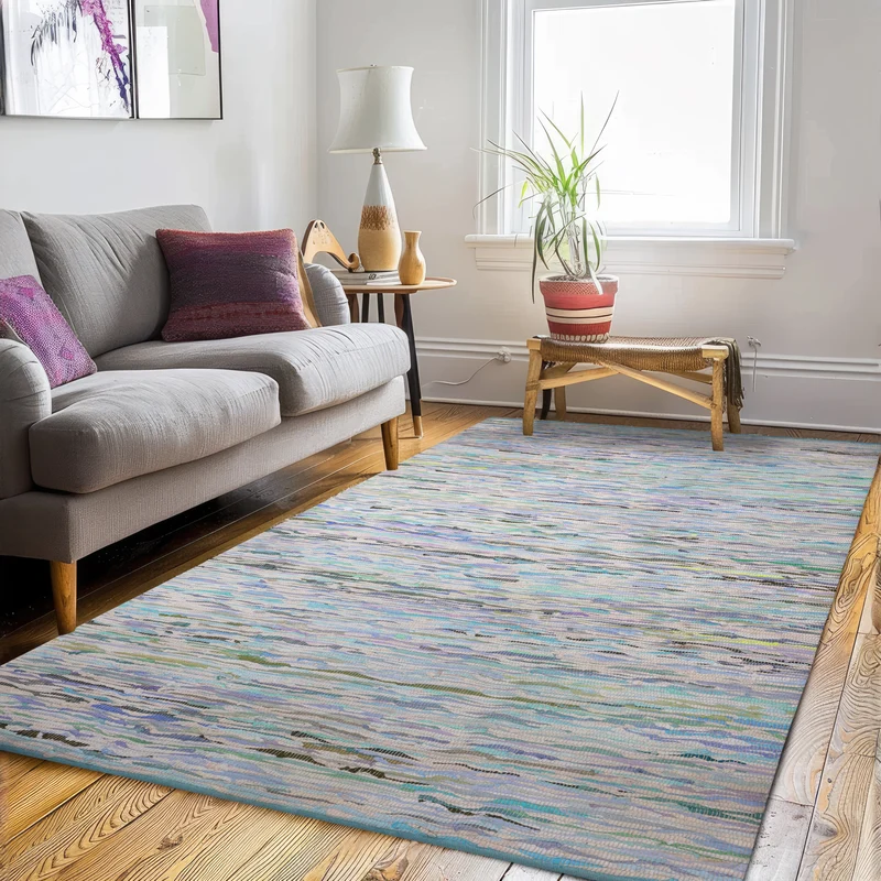 MY-RUG Chindi "Rajesh", hergestellt aus Baumwollresten, handgewebt