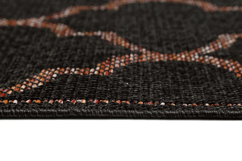 Outdoor Teppich Anthrazit Rot "Gleamy" WECONhome