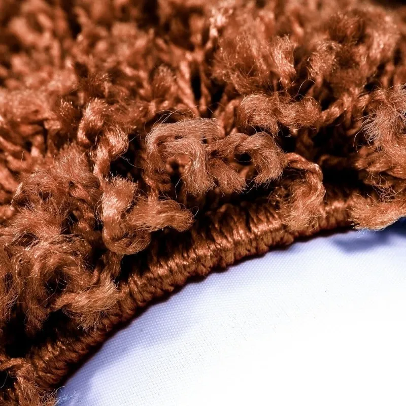 Hochflor Teppich Rund - Life Terracotta