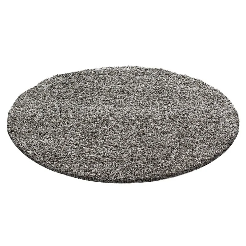 Hochflor Teppich Rund - Life Taupe