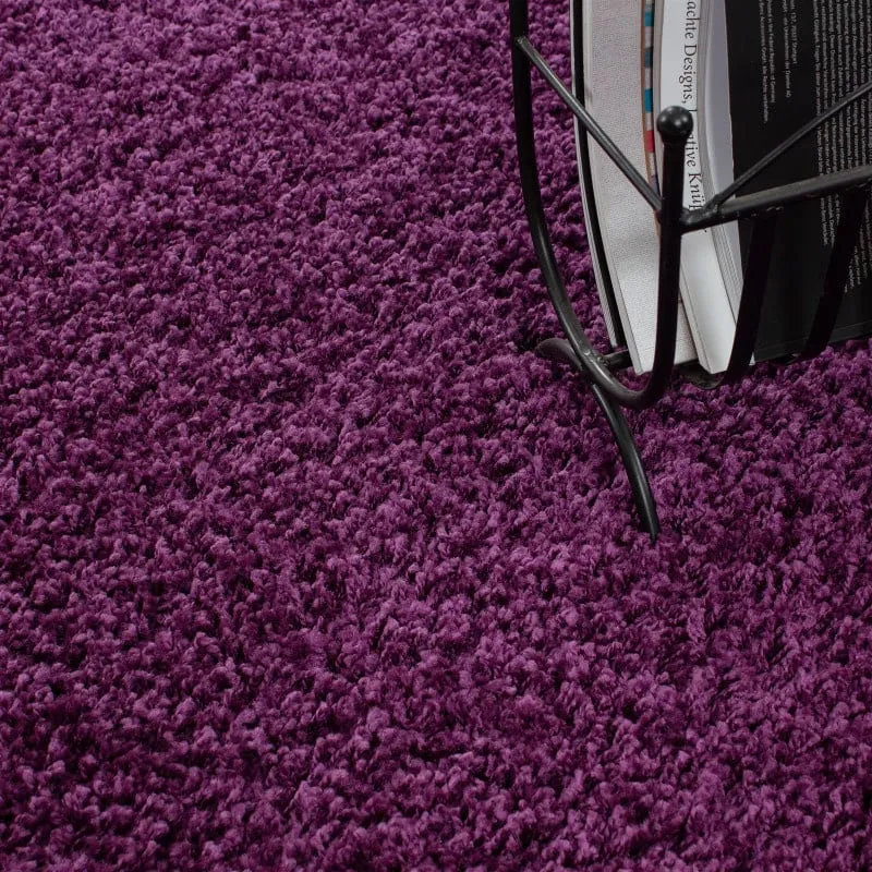 Hochflor Teppich Rund - Life Lila
