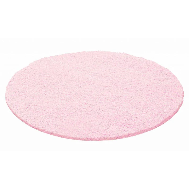 Hochflor Teppich Rund - Life Rosa