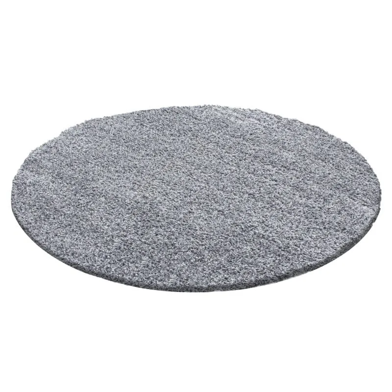 Hochflor Teppich Rund - Life Hellgrau
