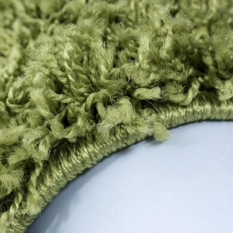 Hochflor Teppich Rund - Life Grün