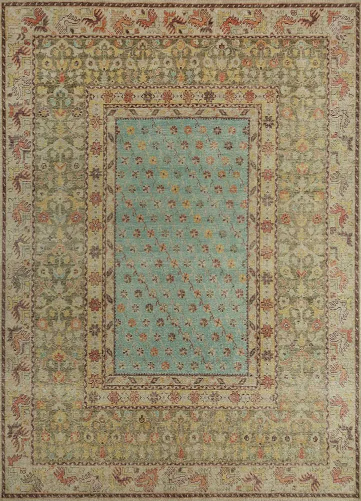 Wollteppich - 240 x 300 cm - blau