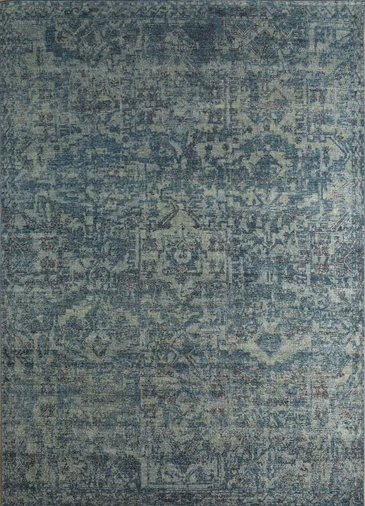 Wollteppich - 240 x 300 cm - blau