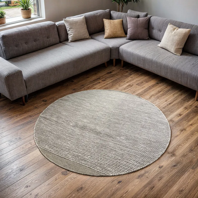 MY-RUG "Roshni", Natur Wollteppich, handgewebt