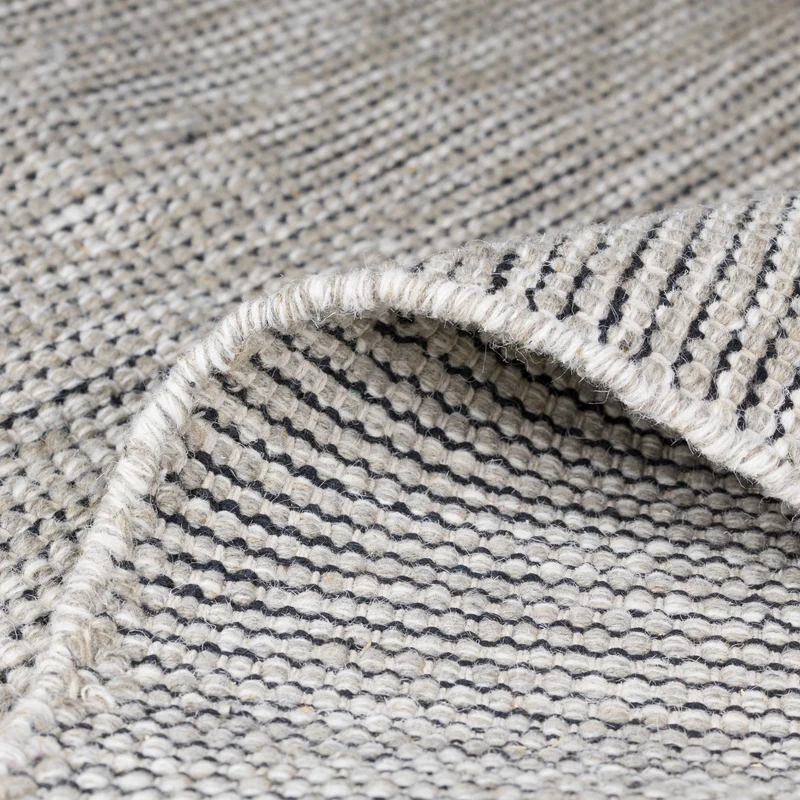 MY-RUG "Roshni", Natur Wollteppich, handgewebt