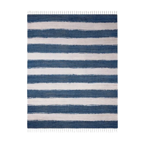 MY-RUG Chindi "Aarav",Fleckerl Teppich, hergestellt aus Baumwollresten, handgewebt