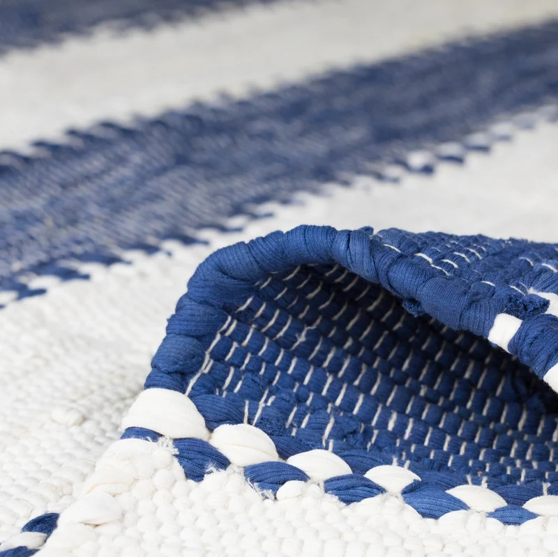 MY-RUG Chindi "Aarav",Fleckerl Teppich, hergestellt aus Baumwollresten, handgewebt