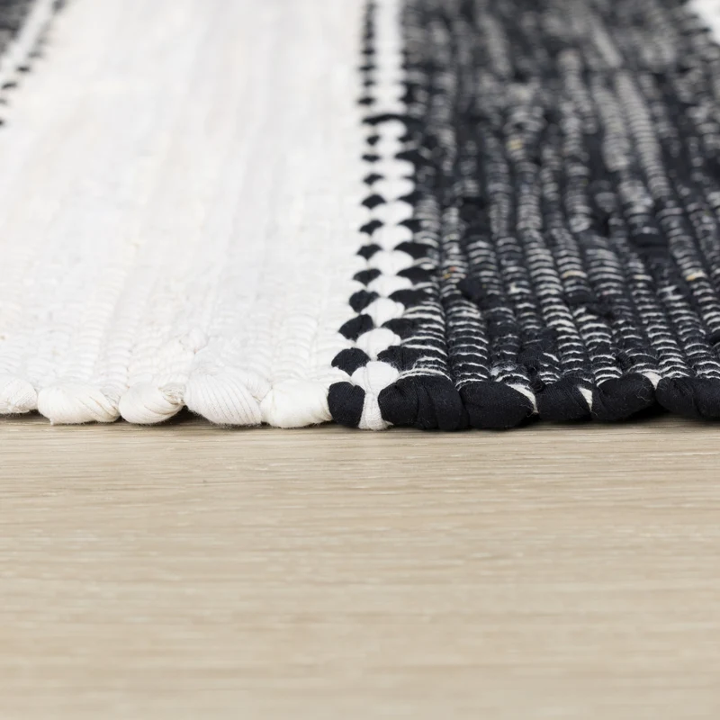 MY-RUG Chindi "Aarav",Fleckerl Teppich, hergestellt aus Baumwollresten, handgewebt
