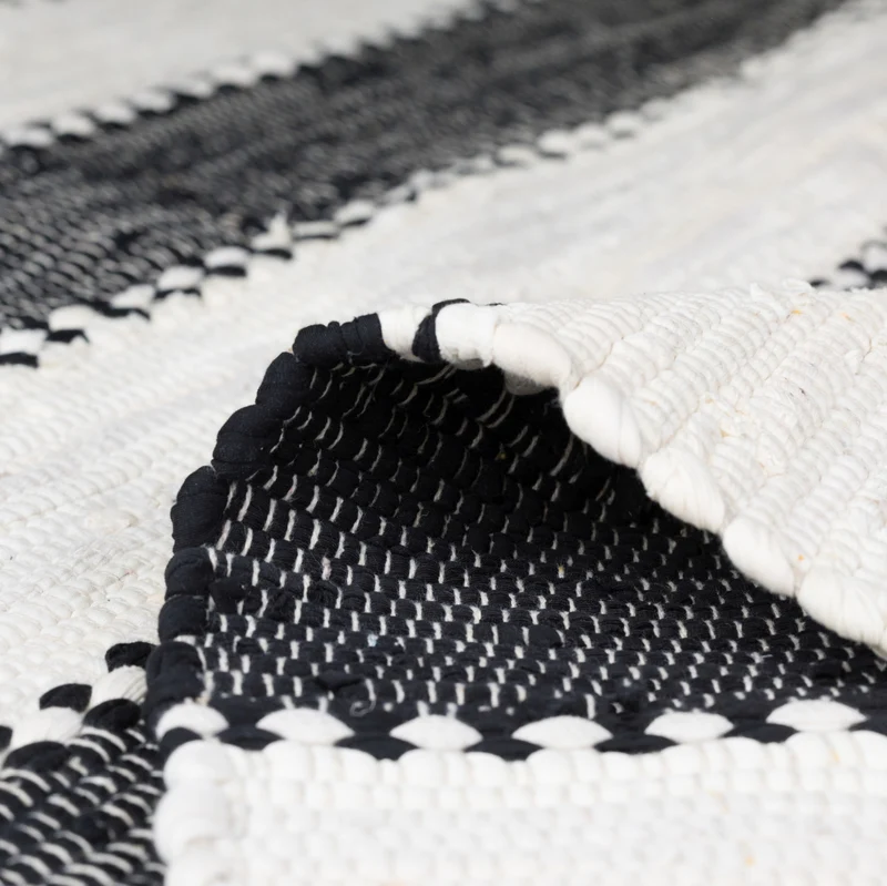 MY-RUG Chindi "Aarav",Fleckerl Teppich, hergestellt aus Baumwollresten, handgewebt