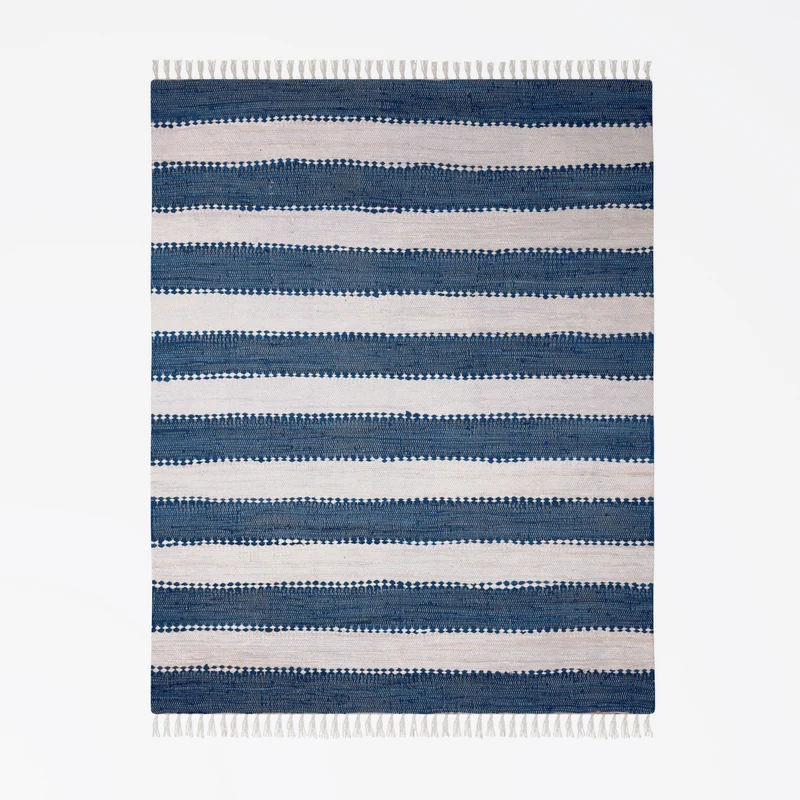 MY-RUG Chindi "Aarav",Fleckerl Teppich, hergestellt aus Baumwollresten, handgewebt