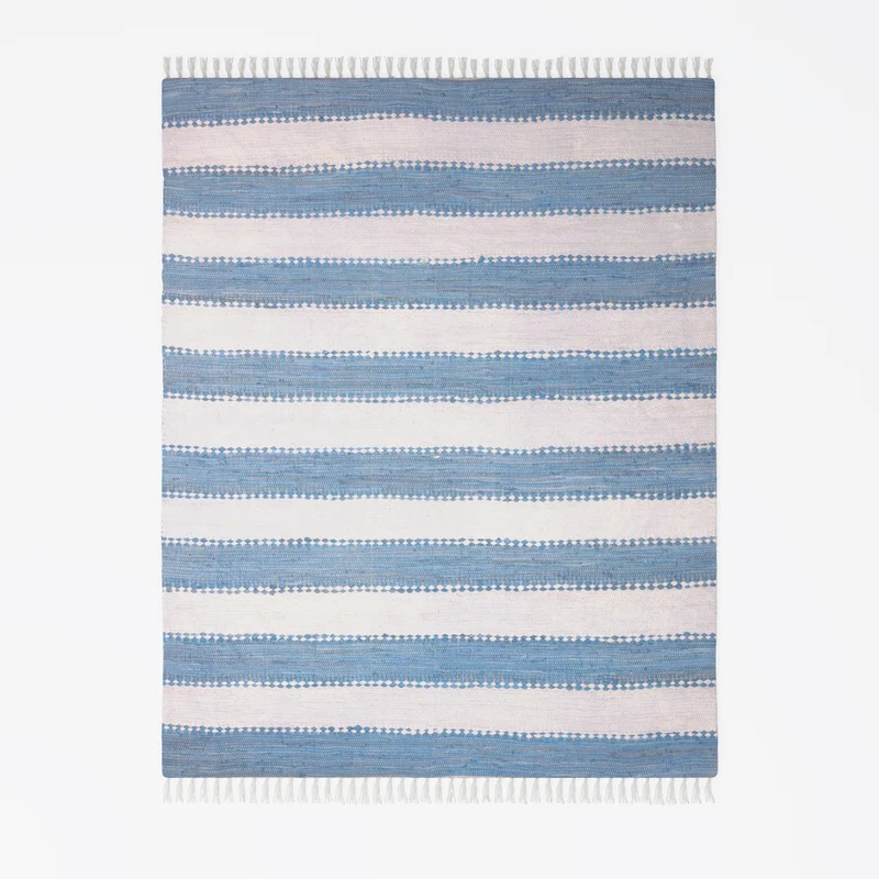 MY-RUG Chindi "Aarav",Fleckerl Teppich, hergestellt aus Baumwollresten, handgewebt