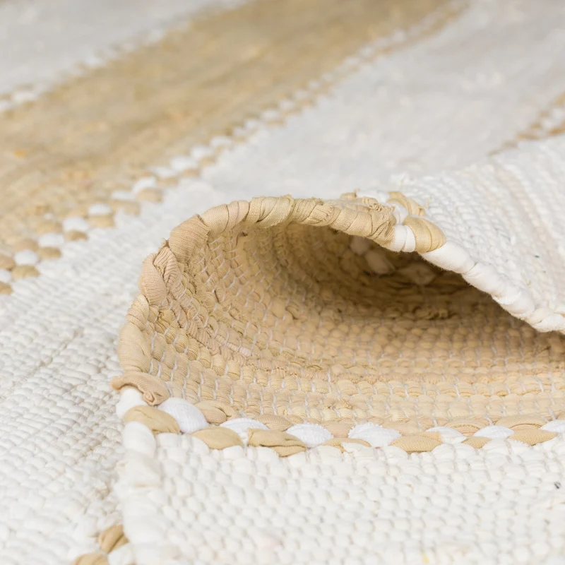 MY-RUG Chindi "Aarav",Fleckerl Teppich, hergestellt aus Baumwollresten, handgewebt