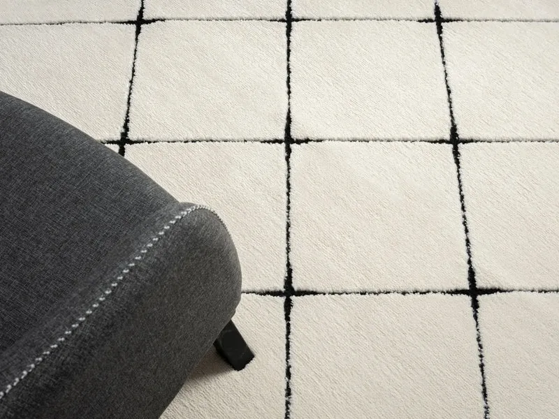 MY-RUG "Vilma", Hochflor-Teppich mit Rautenmuster