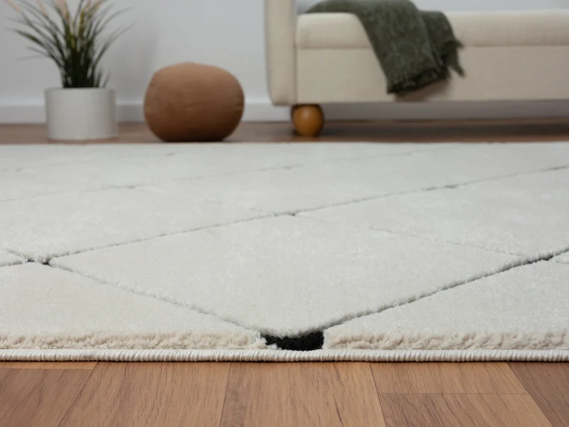 MY-RUG "Vilma", Hochflor-Teppich mit Rautenmuster
