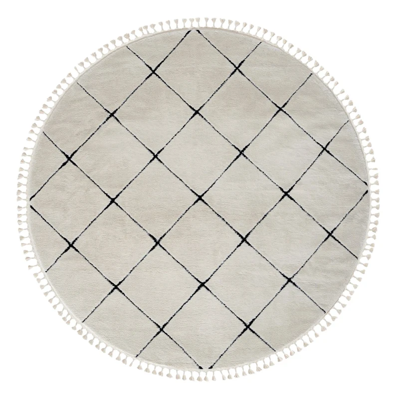 MY-RUG "Vilma", Hochflor-Teppich mit Rautenmuster