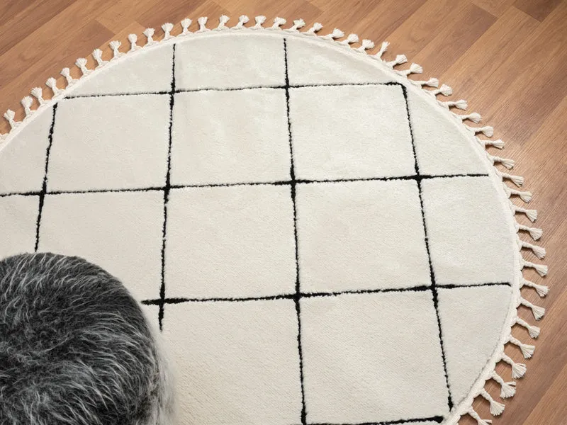 MY-RUG "Vilma", Hochflor-Teppich mit Rautenmuster
