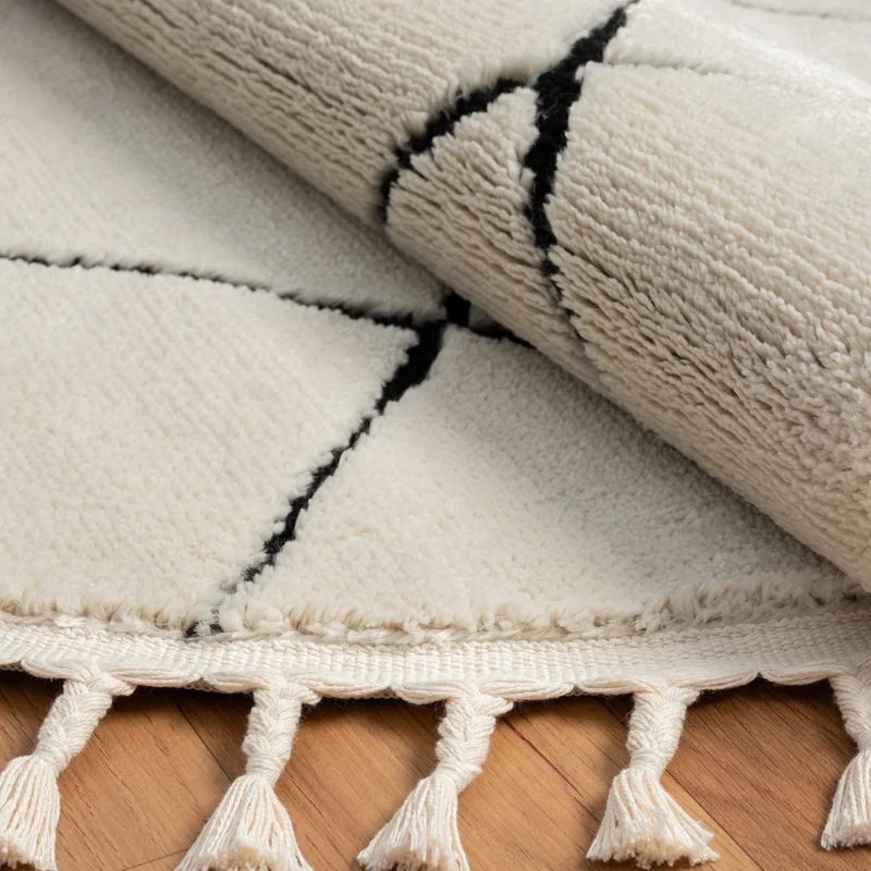 MY-RUG "Vilma", Hochflor-Teppich mit Rautenmuster