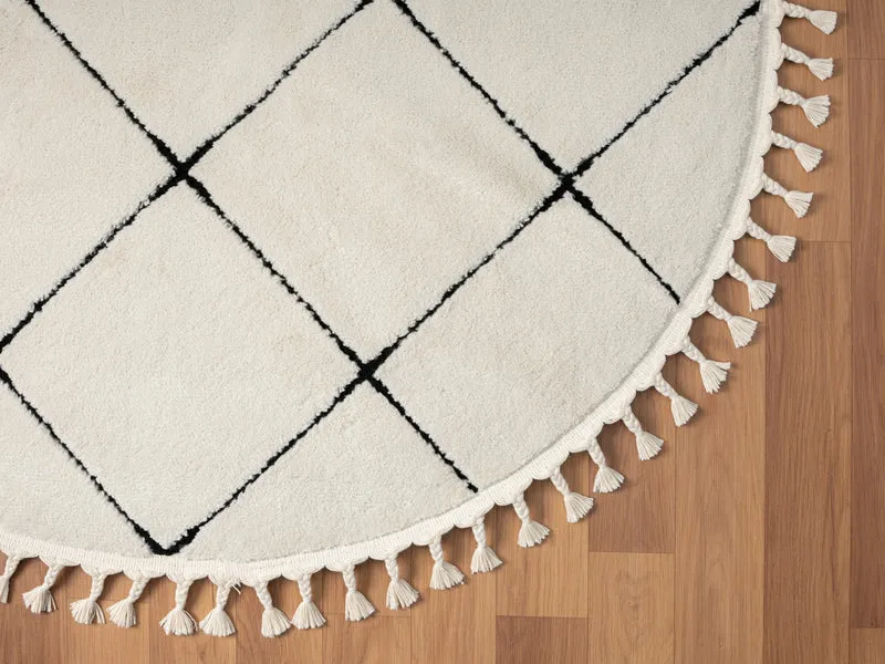 MY-RUG "Vilma", Hochflor-Teppich mit Rautenmuster