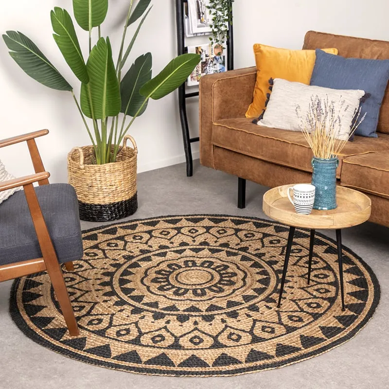 Jute Teppich Rund - Henna Ayda Natur