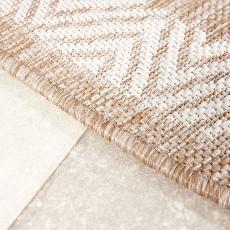 Garten Teppich Rund - Nusa Medallion Beige Creme