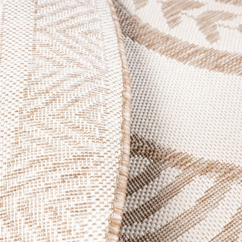 Garten Teppich Rund - Nusa Medallion Beige Creme
