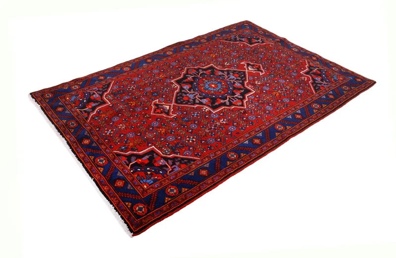 Perserteppich - Nomadic - 140 x 205 cm - dunkelrot