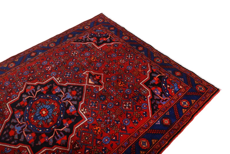 Perserteppich - Nomadic - 140 x 205 cm - dunkelrot