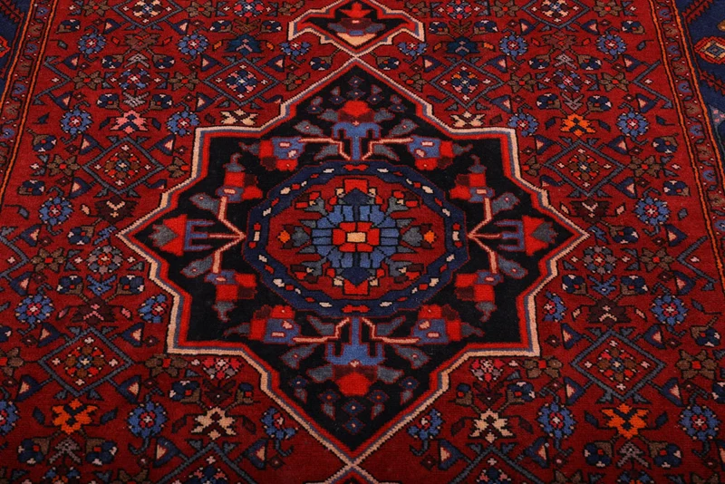 Perserteppich - Nomadic - 140 x 205 cm - dunkelrot
