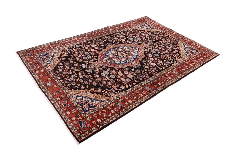 Perserteppich - Nomadic - 135 x 210 cm - dunkelrot