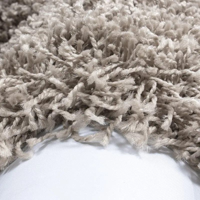 Hochflor Teppich Rund - Life Beige
