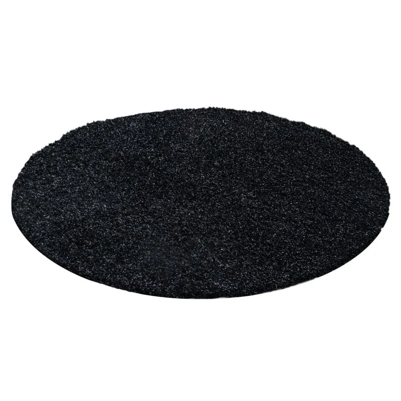 Hochflor Teppich Rund - Life Anthrazit