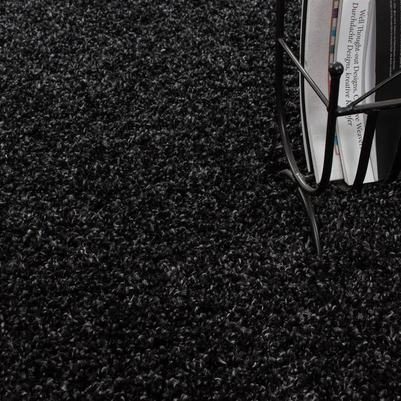Hochflor Teppich Rund - Life Anthrazit