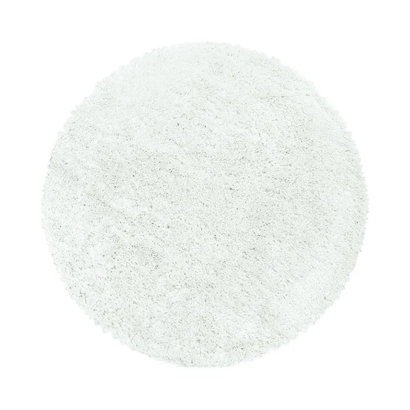 Hochflor Teppich Rund - Fuzzy Weiß